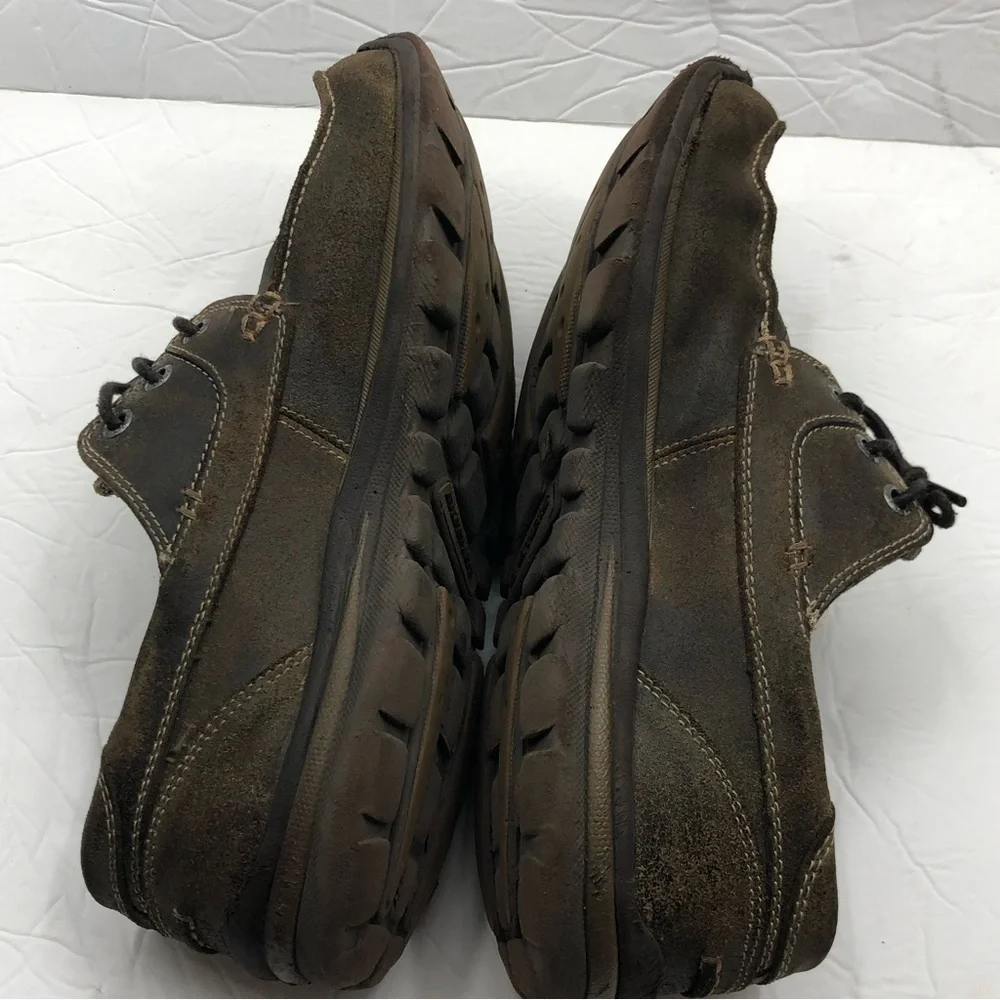 Skechers Boat Shoes Tevin Mens Size 9.5 Leather Brown 63822